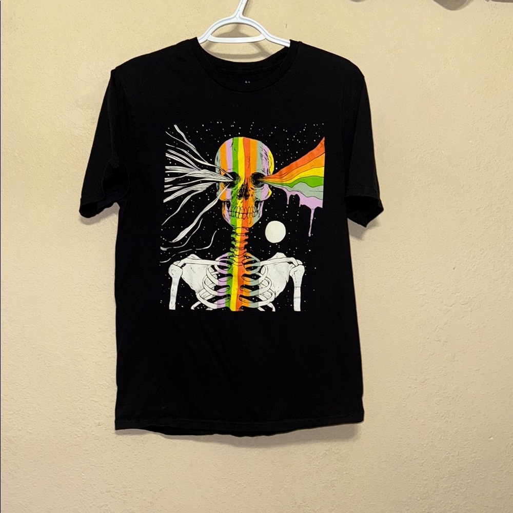 Threadless Black Graphic Skeleton T-Shirt